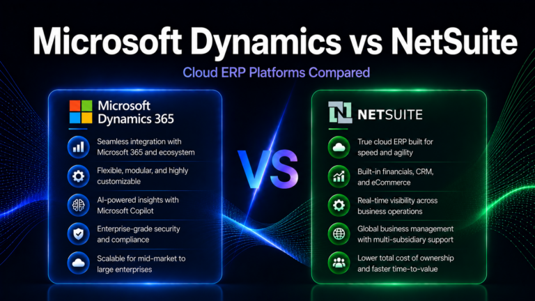 Microsoft Dynamics 365 vs NetSuite (2026): Which ERP Platform Is Best?